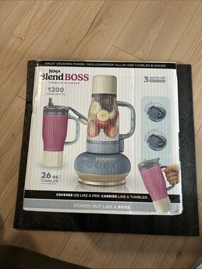 Ninja BlendBoss Tumbler Blender in Pink, Cream and Gray